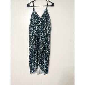 Chelsea 28 Maxi Midi Dress Womens Dark Green Floral Sleevless Dress Size Small